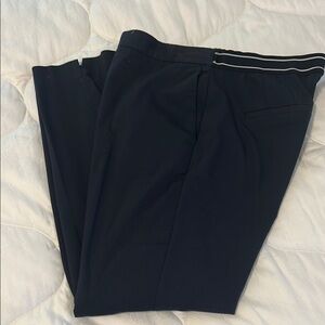 Zara Women Black Pants with Stripe Detail